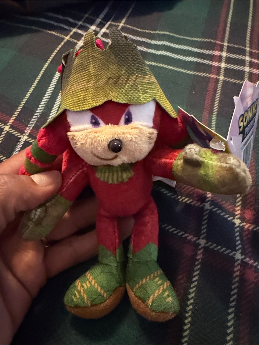 Sonic the Hedgehog Festive Knuckles Plush - Red & Green